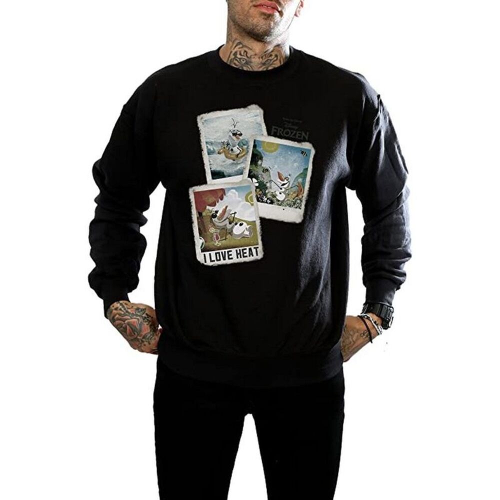 Frozen Mens Olaf Polaroid Sweatshirt / Black